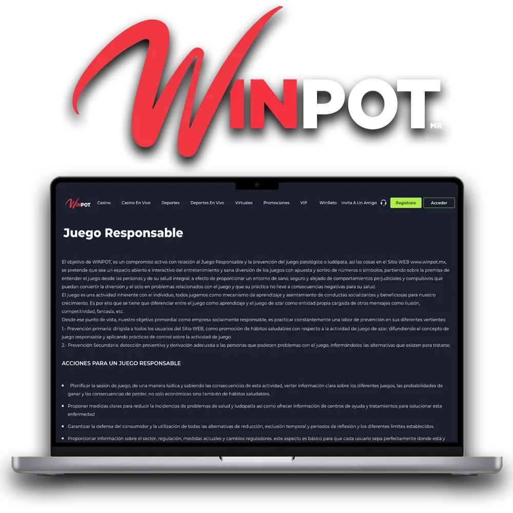 Apueste de forma responsable en Winpot Casino y no olvide tomarse un descanso para relajarse.