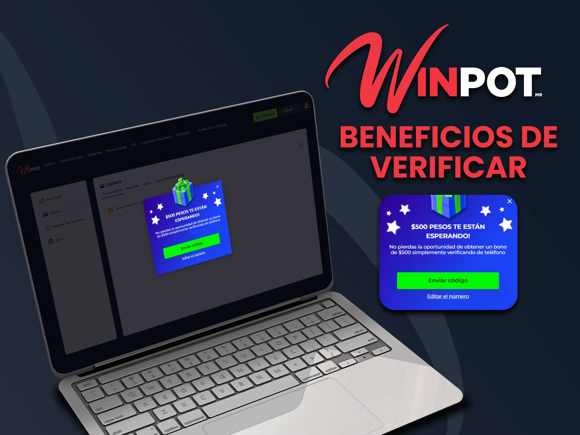 Le informaremos sobre los beneficios de la verificación en Winpot.