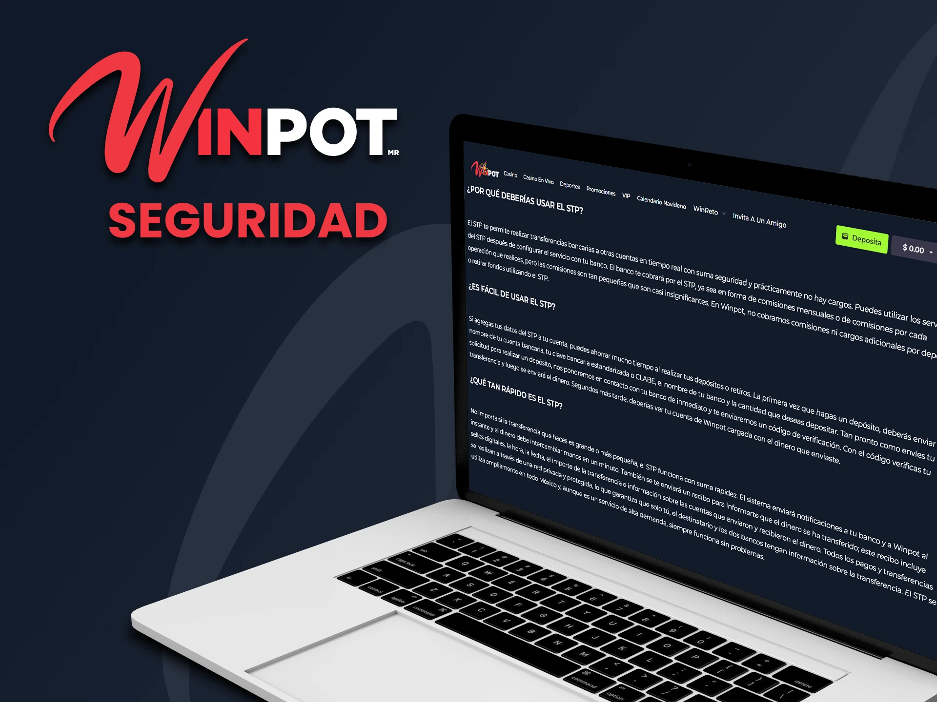 Retirar fondos a Winpot es seguro.