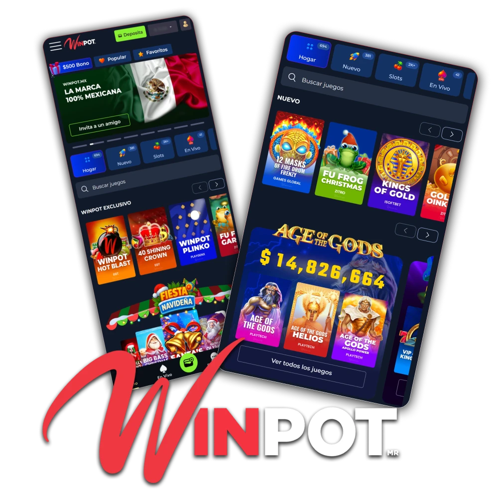 Descarga la app móvil oficial de Winpot y juega tragamonedas y apuestas deportivas desde tu teléfono.