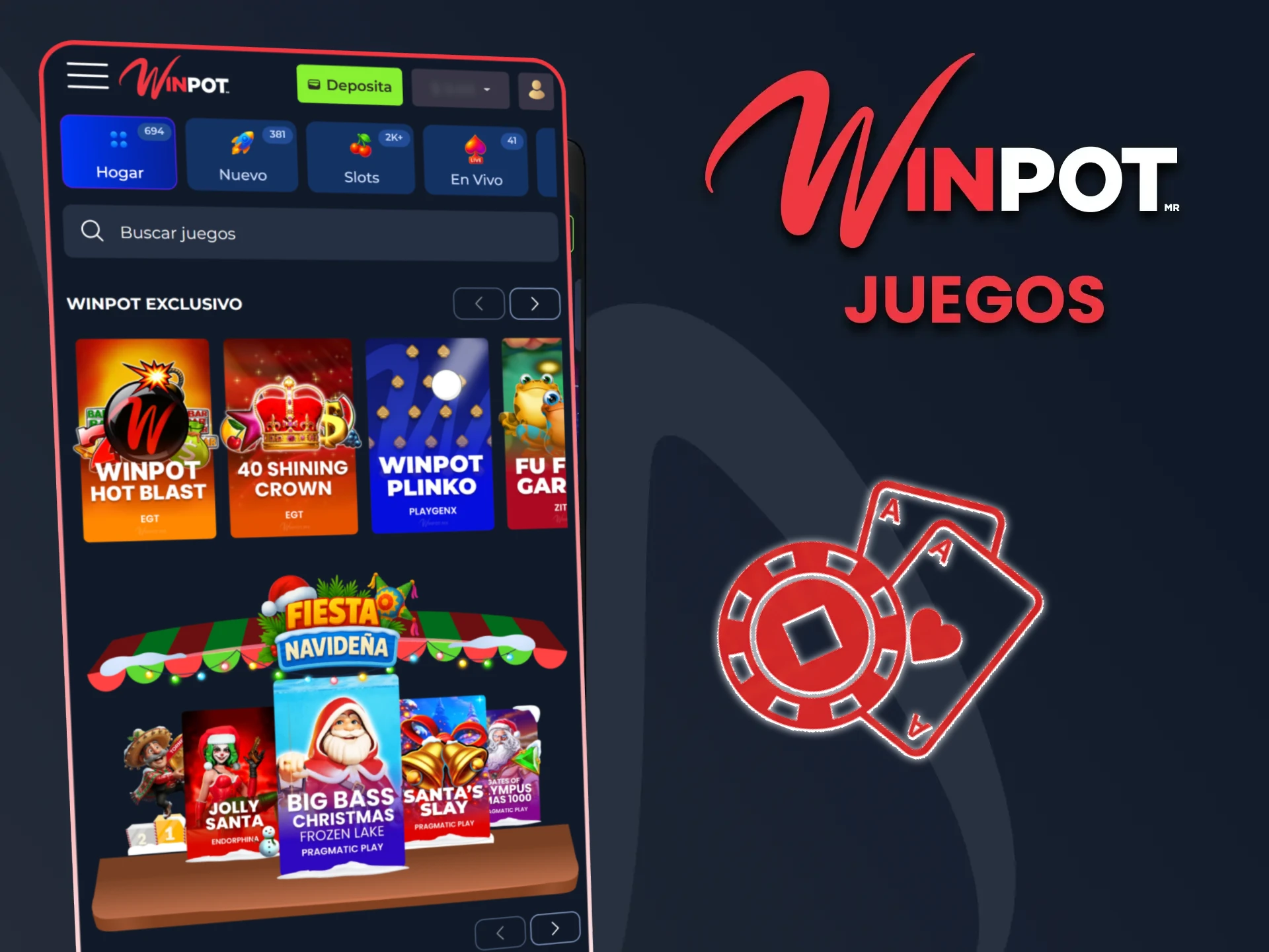 Juega y gana grandes bonos en las mejores tragaperras de Winpot utilizando la aplicación móvil.