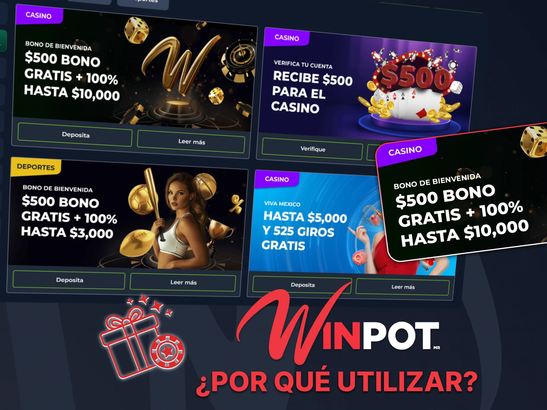 Explora los principales beneficios de utilizar el bono de Winpot y por qué este bono es tan querido por los usuarios.
