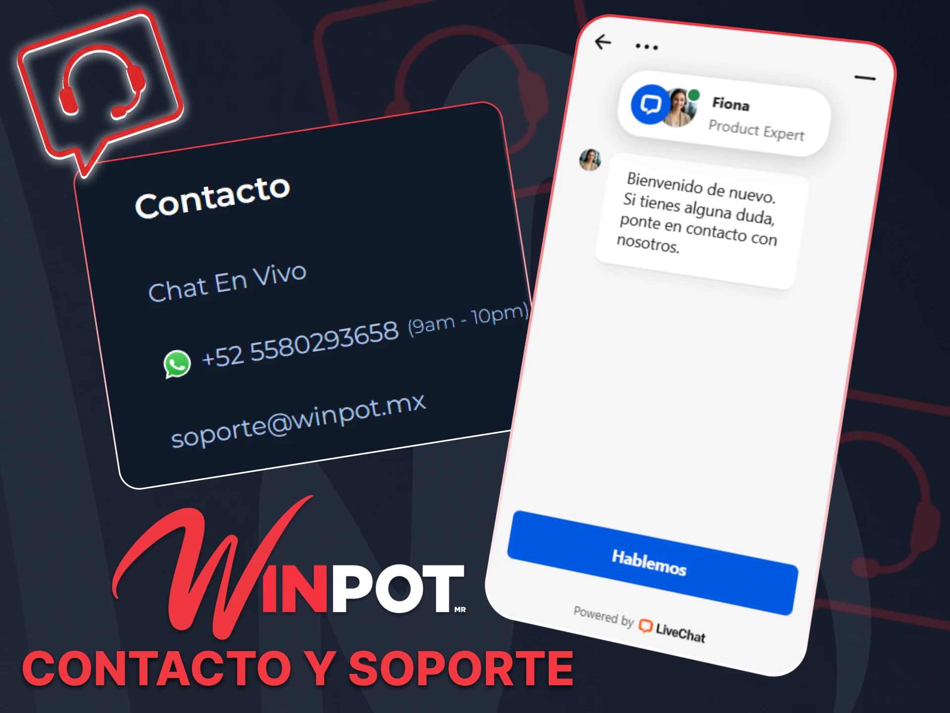 Accede al soporte oficial de Winpot México y obtén asistencia rápida en español las 24 horas.