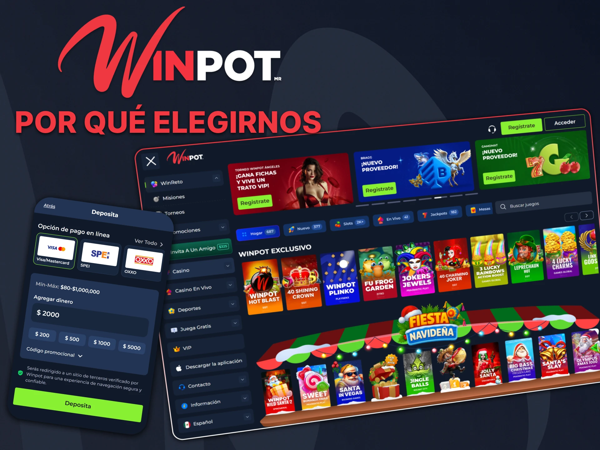 Descubre ventajas únicas y pagos locales confiables en la plataforma oficial Winpot México.