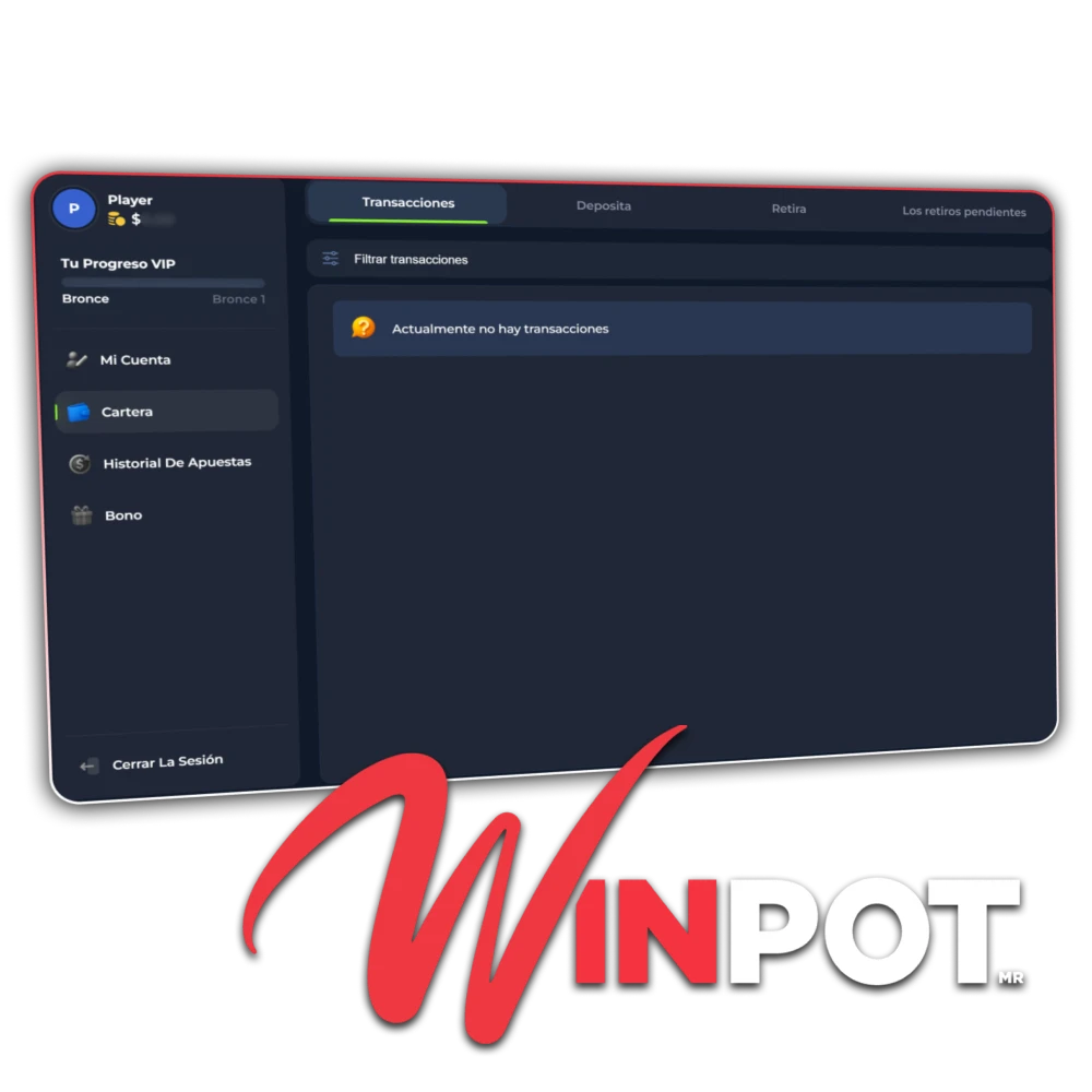 Le informaremos sobre cómo retirar fondos a Winpot.