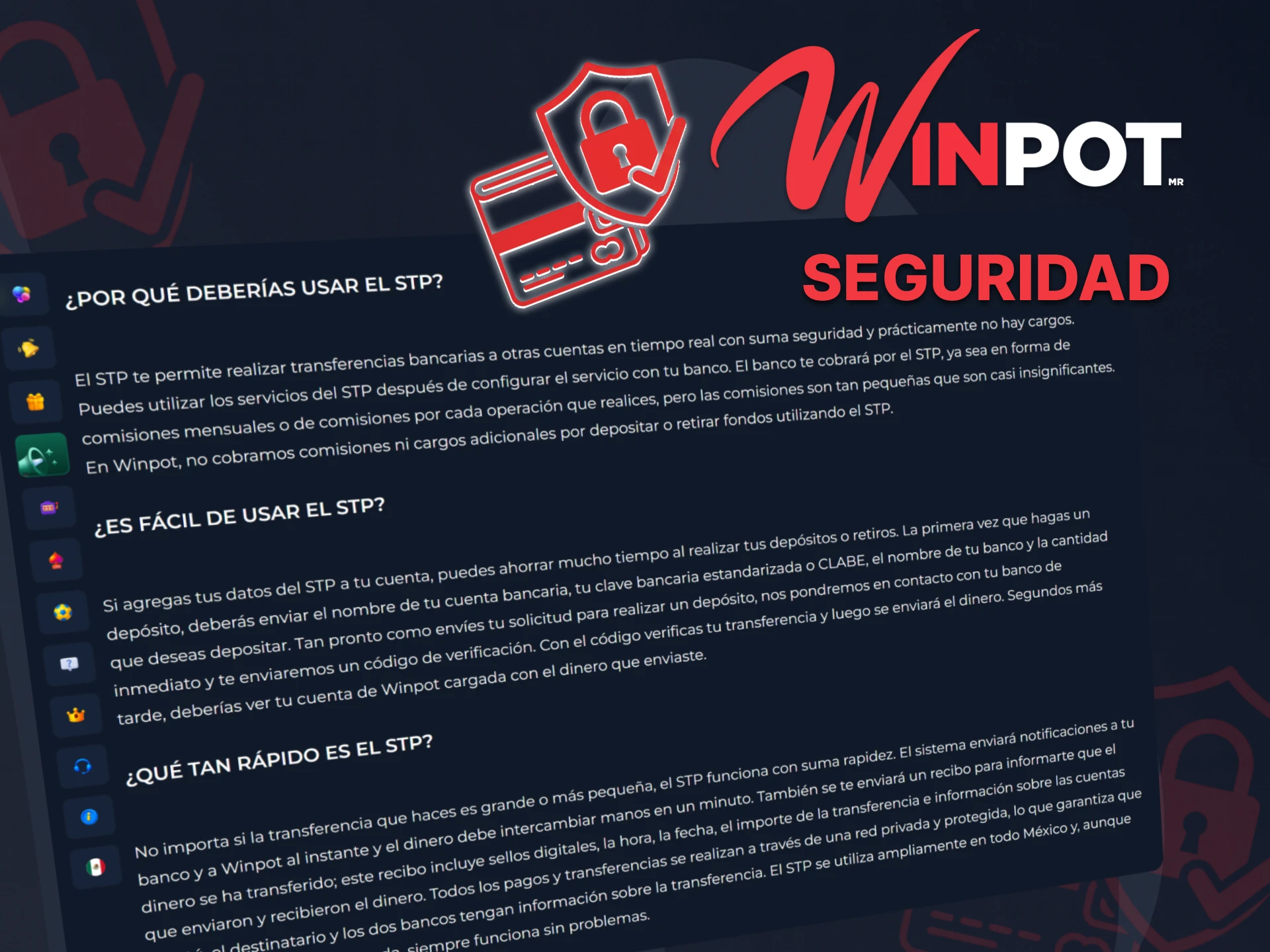 Retirar fondos a Winpot es seguro.