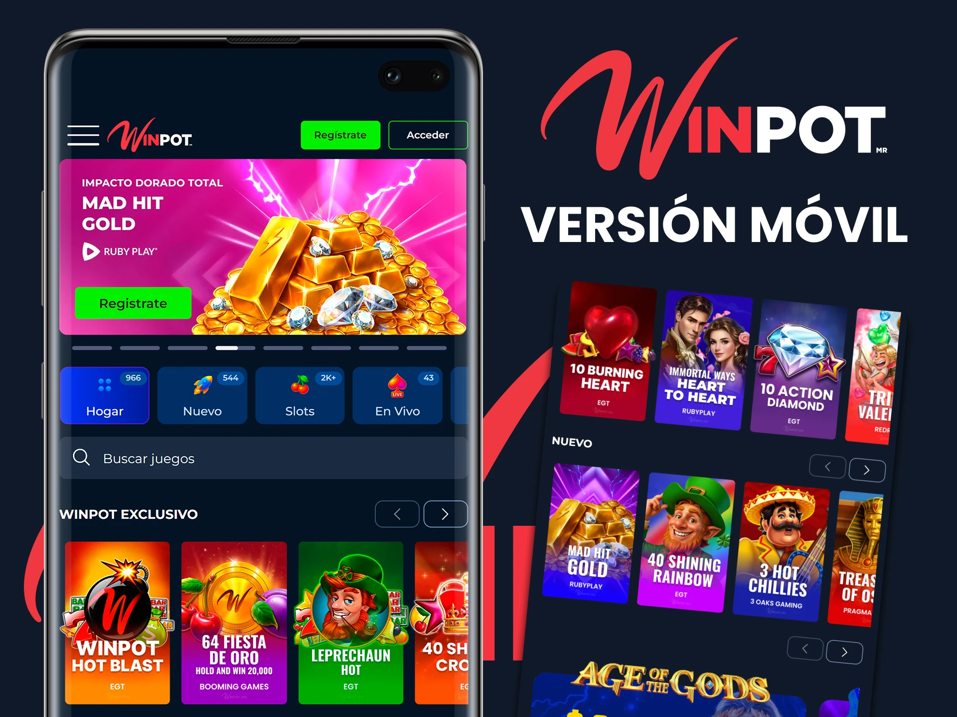 Visita la versión móvil del sitio web de Winpot.