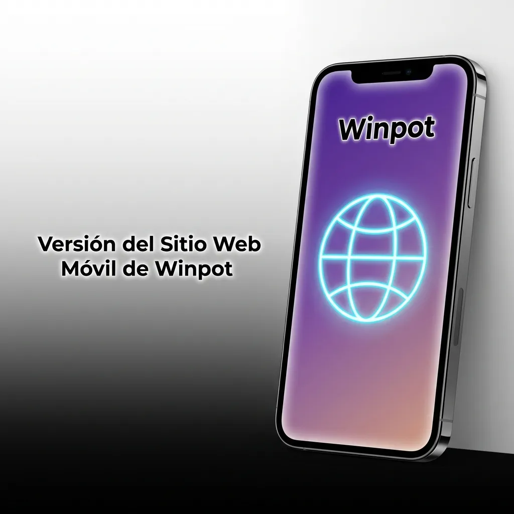 Winpot mobile website displayed on smartphone showing sports betting, live casino, and transaction options
